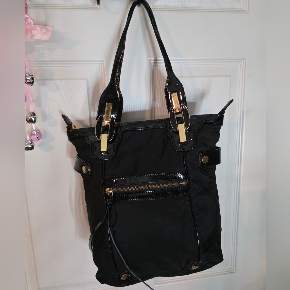 Treesje Black Designer Tote Bag